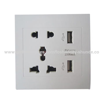 China Usb Port Socket Chinese Pc Material Switch 86 Type Usb Port Socket China