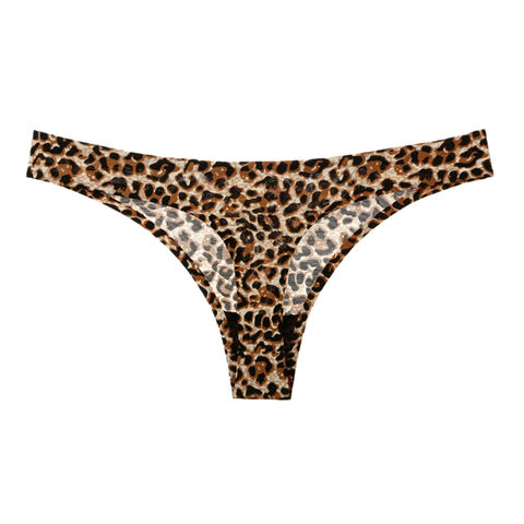 China Hot sale plus seamless leopard pattern bikini thong on Global Sources,Women's underwear,women's briefs