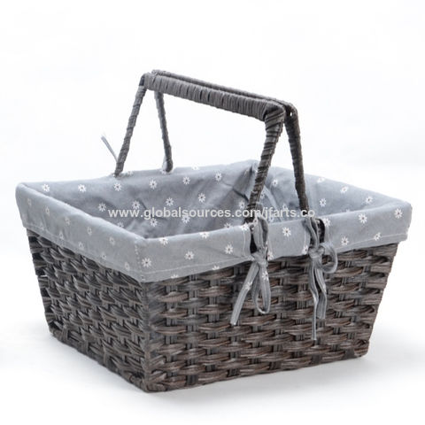 plastic rattan storage baskets