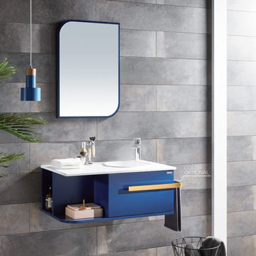 Plywood Bathroom Vanity Bath Cabinet, Mirrored Free Standing Bathroom Cabinet