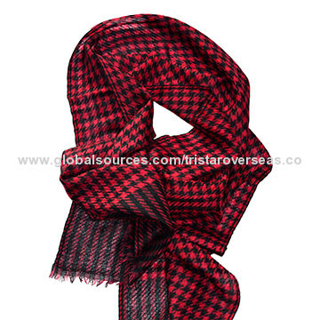 red and black cashmere scarf