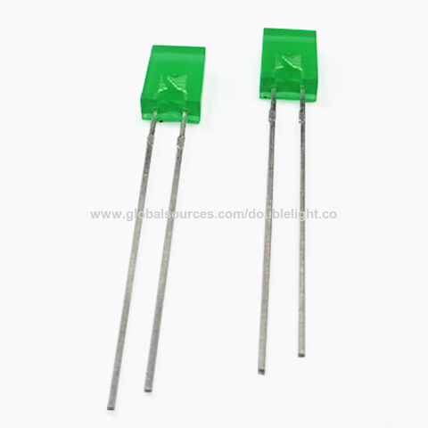 Translucent Led Rectangular Bulb China Dip bulb lamps 2*5*7 Green Square Rectangle Clear Transparent ...