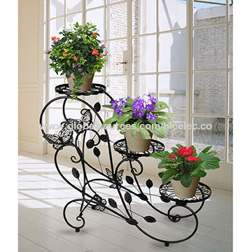 China Hlc Plant Stand Rustic Flower Rack Garden Iron Hlc Plant Stand Rustic Flower Rack