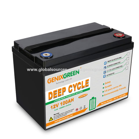 China (Parallels available) 12V 100Ah LiFePO4 solar batteries for off ...