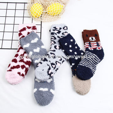 cute fuzzy socks for women