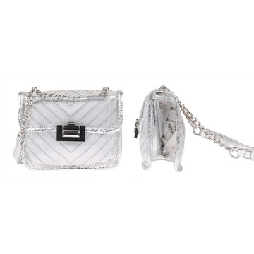 clear quilted bag