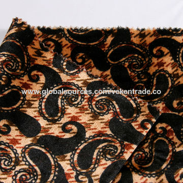 Polyester Warp Velvet Printed Sofa, Printed Velvet Fabric For Sofa Upholstery