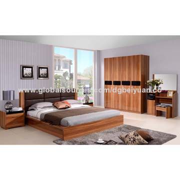 Modern Leather Headboard Wooden Bedroom Furniture Global