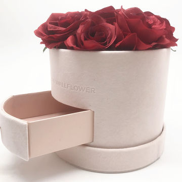 Download China Wholesale Velvet Round Flower Box With Drawer Flower Box Luxury Flower Box Rose Packaging Box On Global Sources Flower Packaging Box Bouquet Packaging Flower Box With Drawer