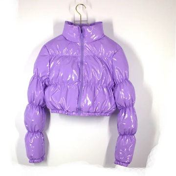 womens purple puffer jacket