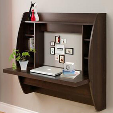 China Small Wooden White Wall Mounted Laptop Computer Desk In