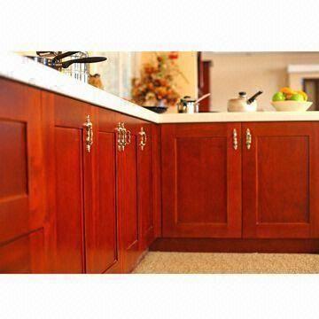 Kitchen Cabinet With Solid Cherry Shaker Style And Reddish Paint Global Sources