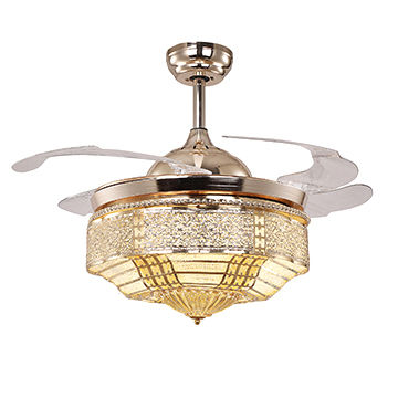 China 42 Led Crystal Ceiling Fans With Light Remote Control Ceiling Fans China