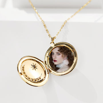 China Wholesale New Fashion Custom Pendant Chain Gold Jewelry Gifts Star Moon Flower Rhinestone Necklace On Global Sources