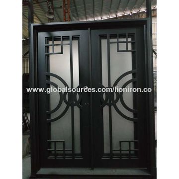 Global Sources China Modern Design Arch Top Simple Iron Doors Grills Design For House