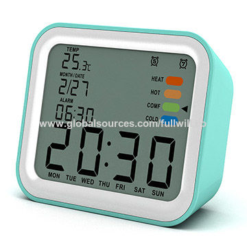 China Private Mold Temperature Digital Desk Clock With Backlight