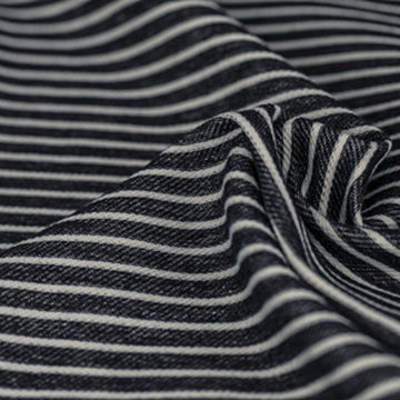 striped denim fabric
