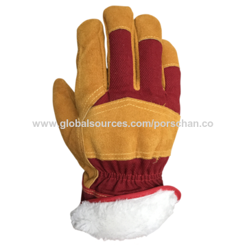 leather snow gloves