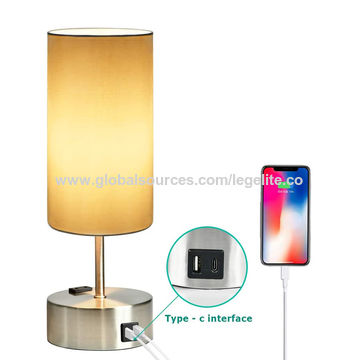 Touch Table Lamp With Usb Type C, Three Way Touch Table Lamp