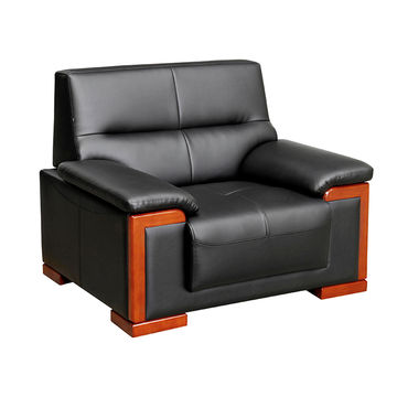 Office Furniture Sofa Black Set, Modern Black Leather Sectional Sofa