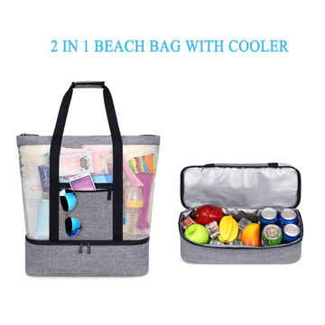 beach bag and cooler