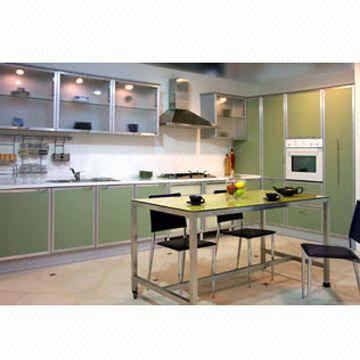 Kitchen Cabinet Doors With Hidden Drawer Made Of Laminated Panel