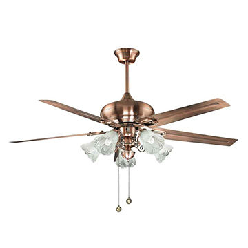 China 56 52 Ceiling Fan With Light 5 Blades Reversed