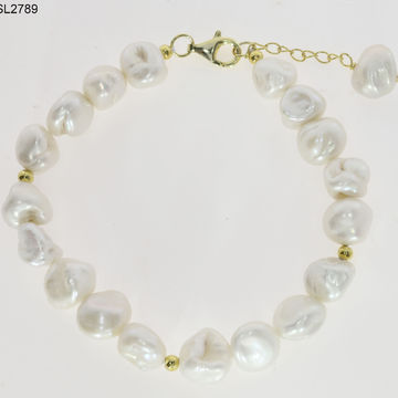 freshwater pearl silver bracelet