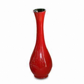 Lacquer Vase Red Fiberglass Measuring 12 X 23cm Global Sources