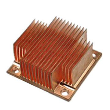 China Skived Fin Heat Sink Copper Skiving Heat Sink On