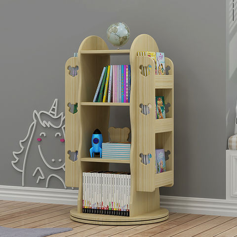 China Bookcase Kids Rotating Bookshelf, Children’s Rotating Bookcase