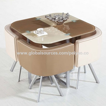 China Space Saving Dining Table Set 1, Space Saving Round Table And Chairs