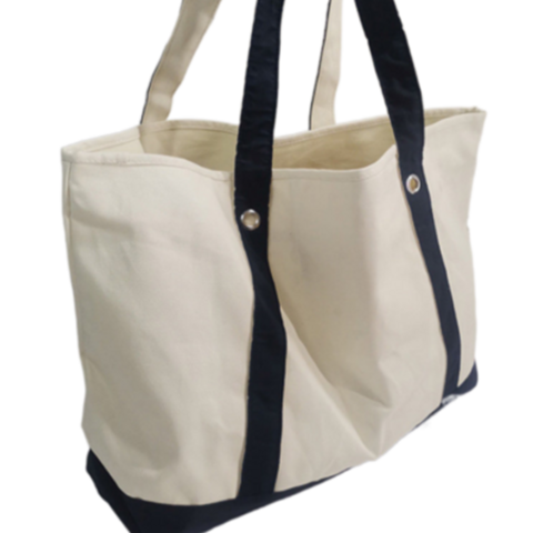 long strap canvas tote bag