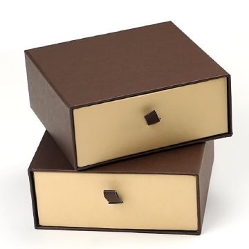 Cardboard Drawer Box Luxury Packaging Box With Ribbon Handle Paper