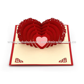 china nice personalized 3d pop up paper card love hearts valentines day weeding day greeting cards on global sources,valentines day greeting cards,weeding day greeting cards,thank you card china nice personalized 3d