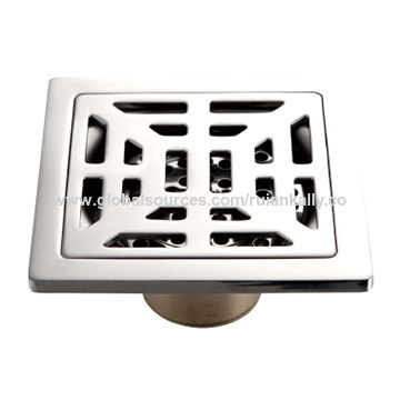 China 201 Stainless Steel Brass Chrome Floor Drainer 100 100mm