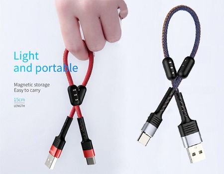 Global Sources: China JOYROOM S-M372 15CM 3.4A Mini USB Magnetic Braided  Cable Type C & Micro Fast Charging For Iphone