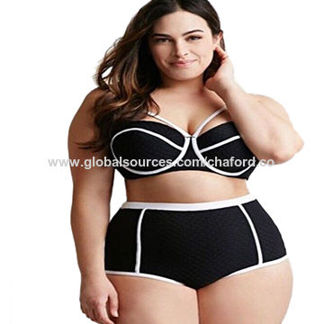 black and white plus size swimsuit