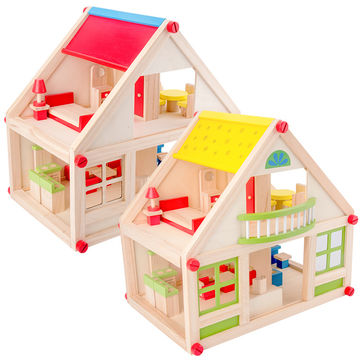 small wooden house toy