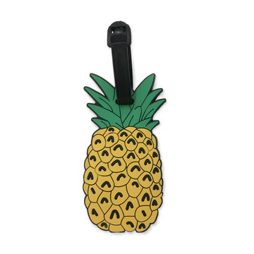 pineapple luggage tag
