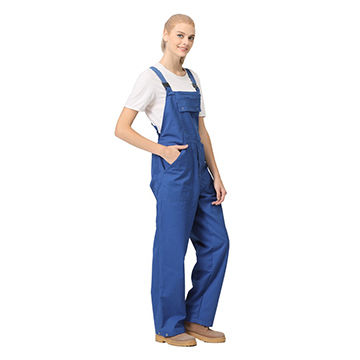 blue bib and brace overalls
