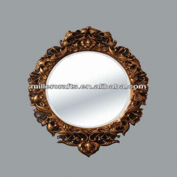 Ornate Polyresin Framed Mirror Antique Gold Global Sources