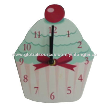 China Cup Cake Style Wall Decorative Clock From Qingdao