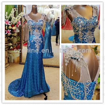 Yed11073 Heavy Beaded Evening Dress Real Sample New Evening Dress