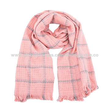 check scarf ladies