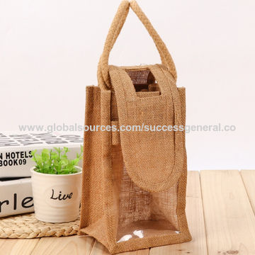 jute bag with window