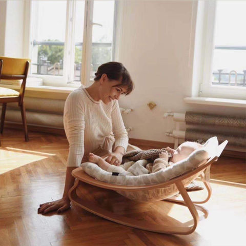 China Wood Sofa Rocking Chair Cradle, Wooden Baby Bouncer Chair