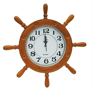Nautical Anchor Clock Handcrafted Wooden Wall Clock