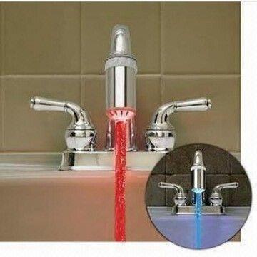 Batt Free Water Activated Led Faucet Tap Night Light Up Neon Spa