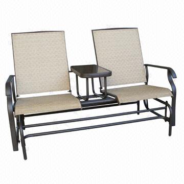 Two Person Glider With Silkscreen Center Table Global Sources Two Person Glider China